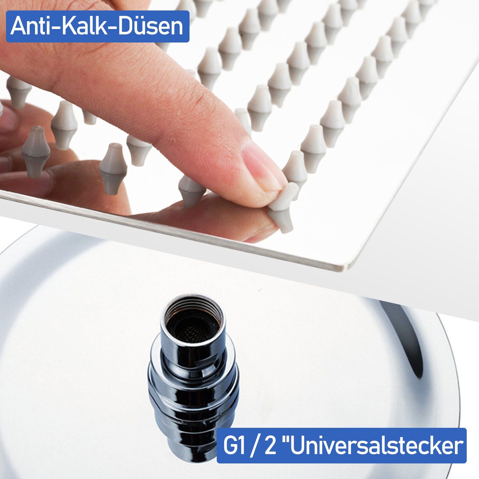 Gimisgu Kopfbrause Kopfbrause Regendusche Duschkopf Rostfrei Ultraslim 20/25/30 cm