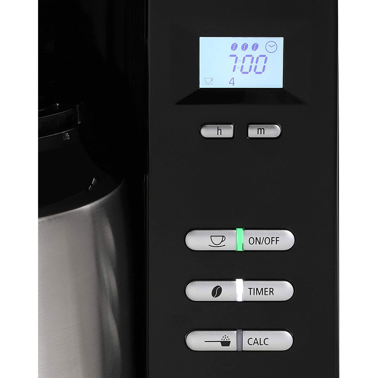 Melitta Filterkaffeemaschine 1021-12 Aroma Fresh Kaffeeautomat Thermo mit Timer und Mahlwerk