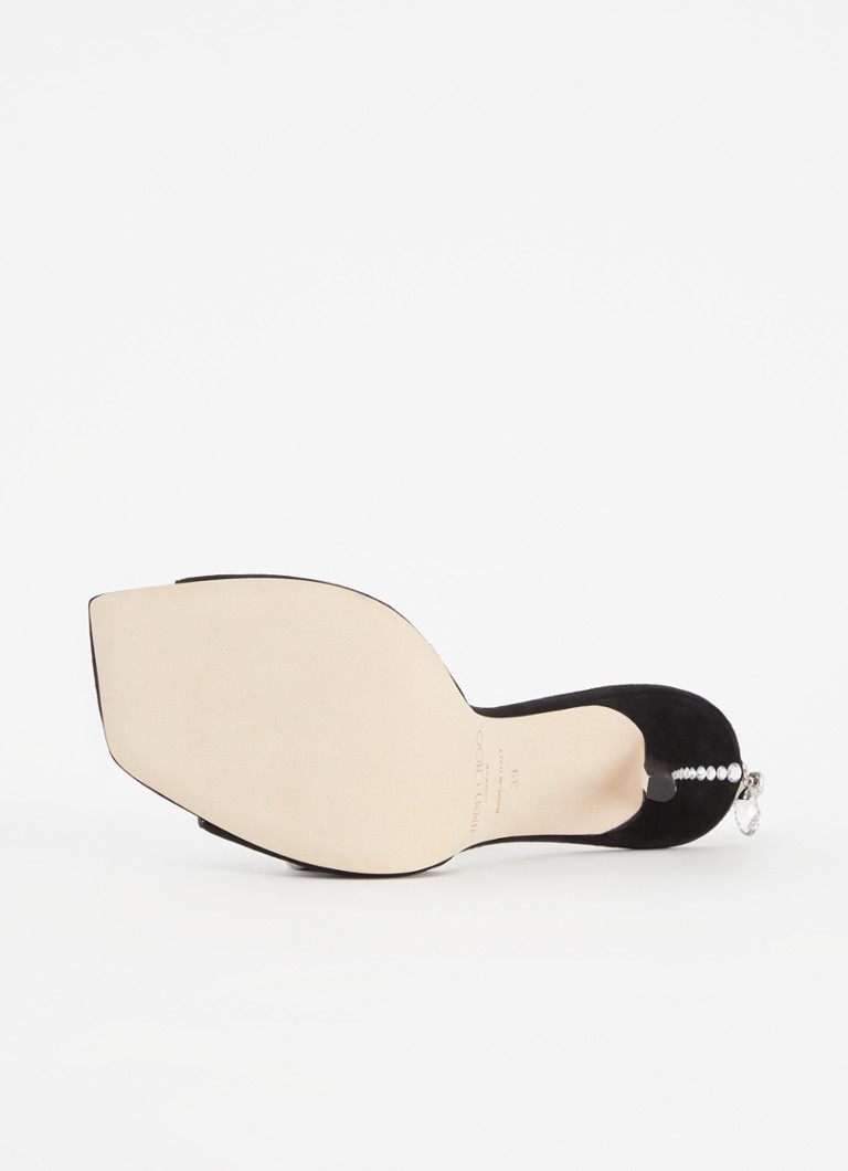 Sandales Jimmy Choo SAEDA 100 % daim avec cristaux