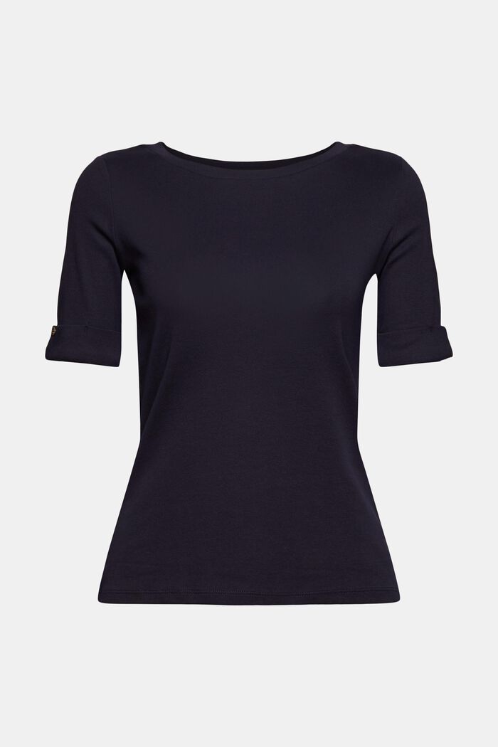 T-Shirt aus Bio-Baumwolle mit umgeschlagenem Ärmel