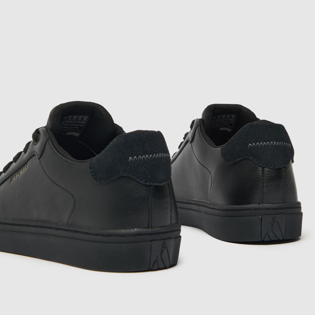 SKECHERS – Svarta sneakers med sidosula