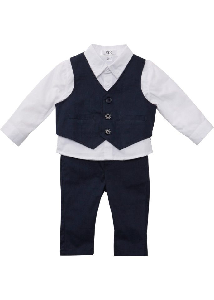 Baby Hemd + Weste + Hose (3-tlg. Set)