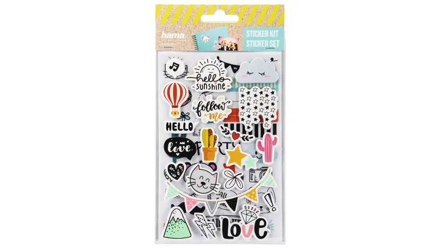 Sticker-Set, Display mit verschiedenen Designs, sortiert