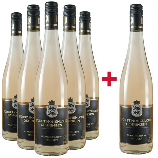 5+1 Paket Blanc de Noirs trocken BIO - Weingut Fürst Hohenlohe Oehringen