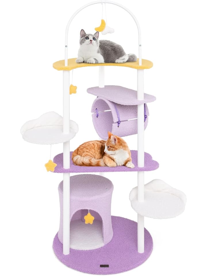 COSTWAY Kratzbaum Wolkenförmig in Lila günstig kaufen onesize