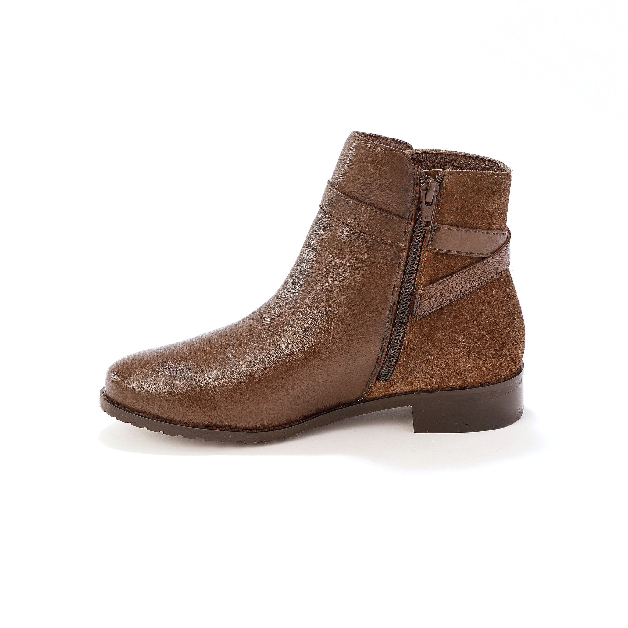 Boots en cuir à boucles