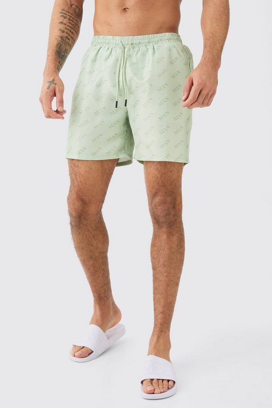 Mittellange Man Badehose