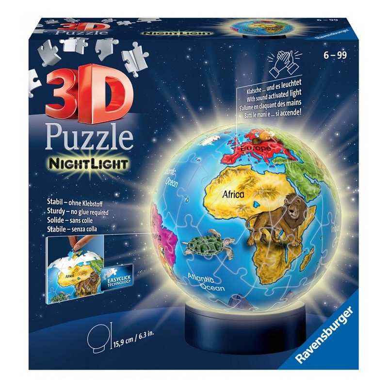 Puzzle 3D Globe illuminé 72 pièces