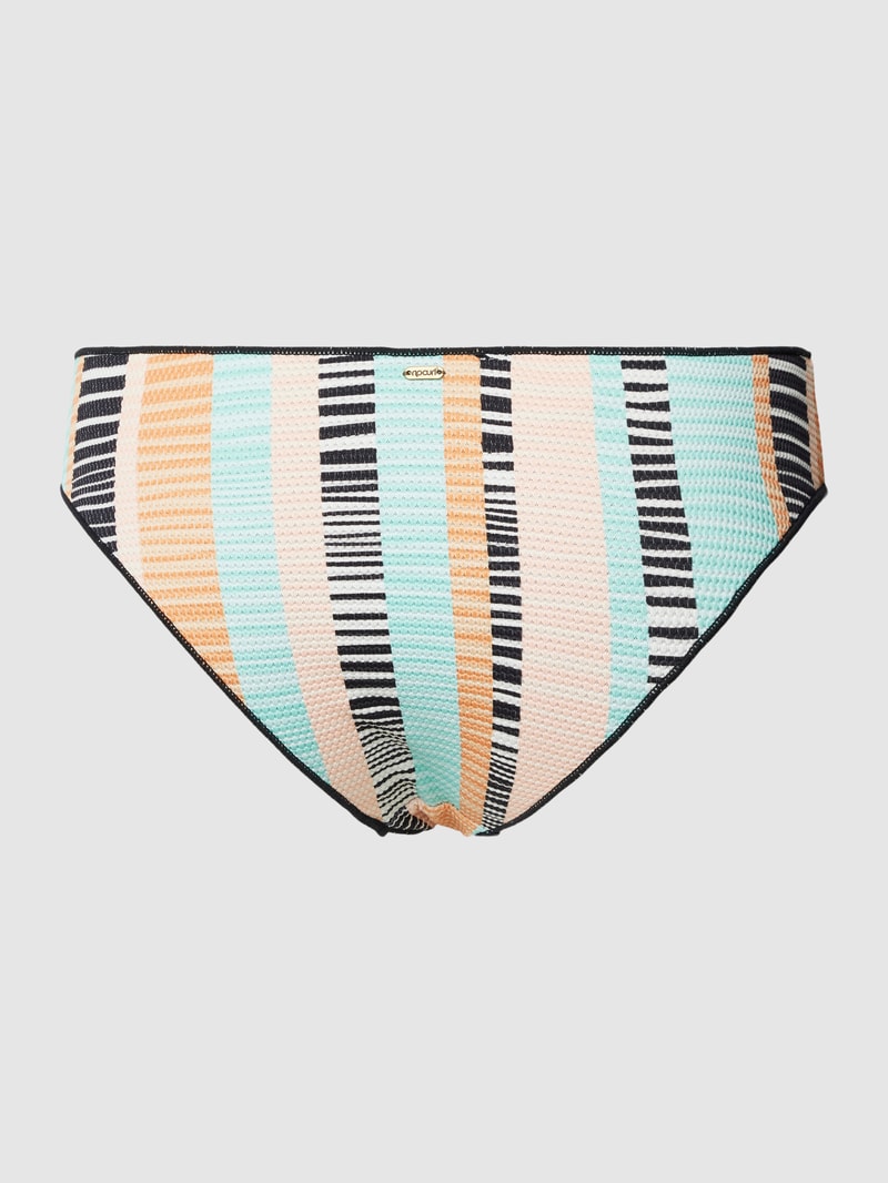 Bikini-Slip mit Allover-Muster Modell 'RIPPLE' in schwarz