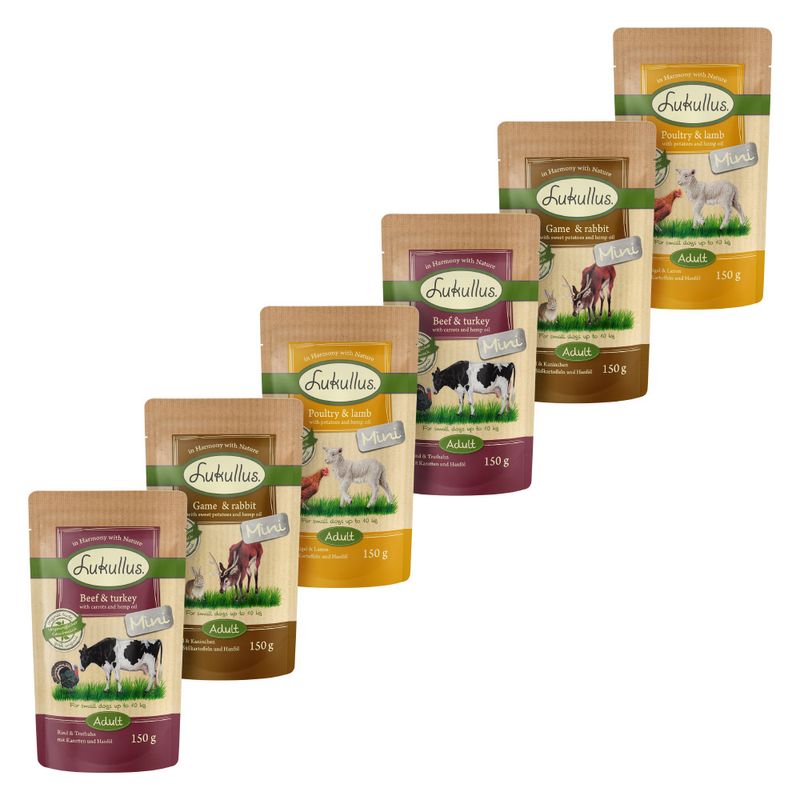 Probierpaket Lukullus Naturkost Adult Mini Getreidefrei 6 x 150 g