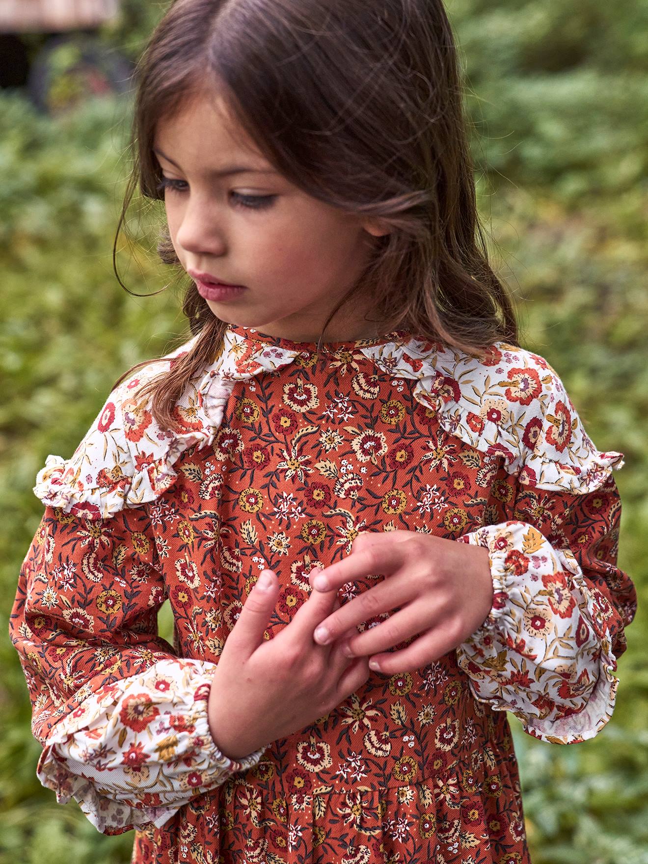 Robe patchwork Gipsy fille chamois imprimé