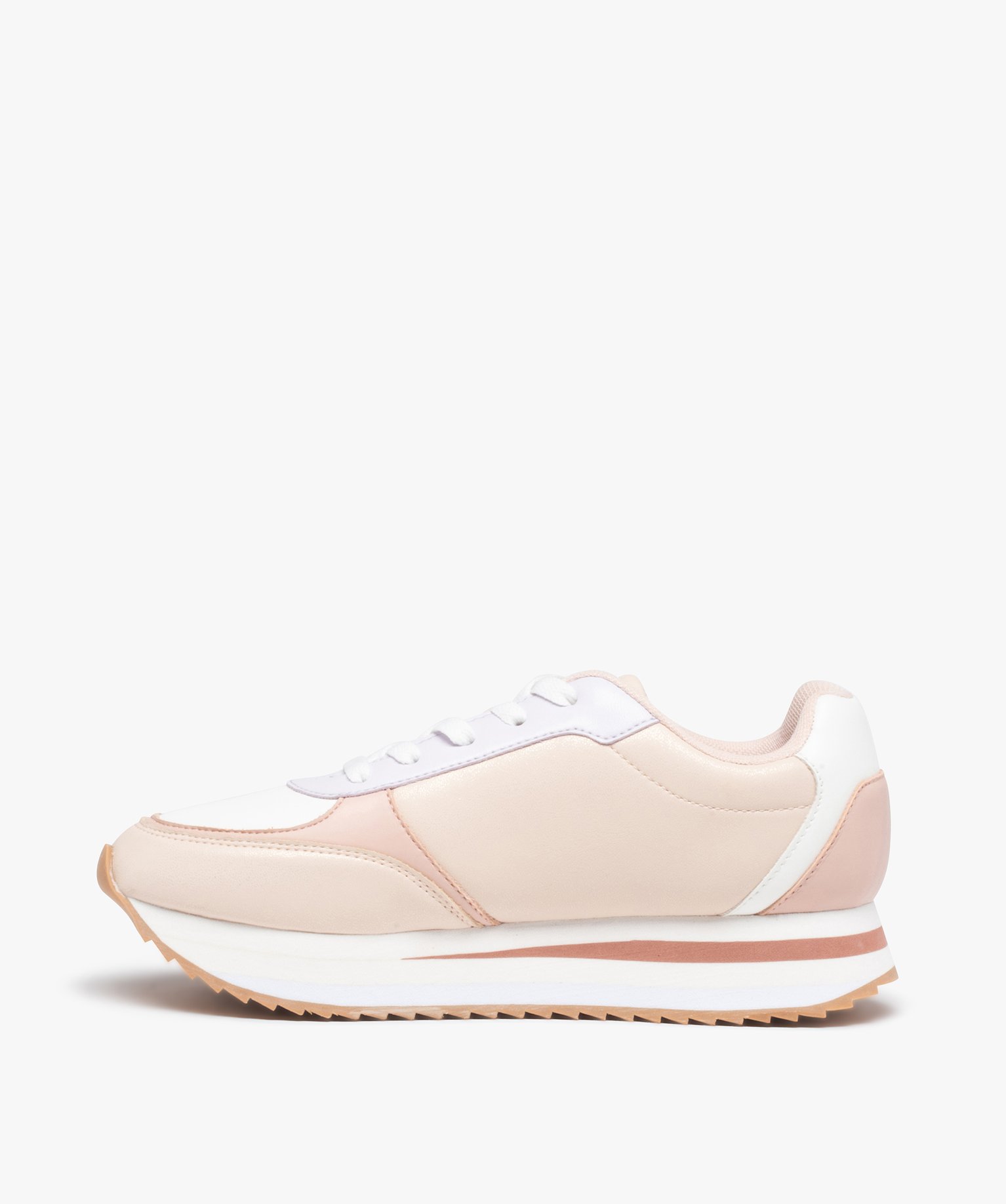 Baskets fille retro running plateforme – Camps United rose | GEMO