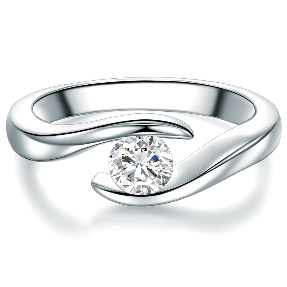 Trilani Bague en argent Argent sterling Oxyde de zirconium (CZ) en Argent Bague