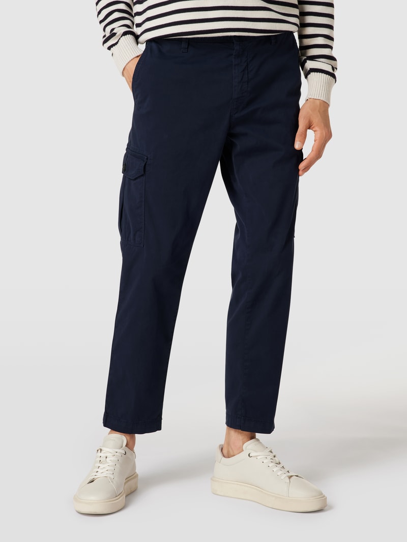 Cargohose mit Label-Patch Modell 'Taber' in marineblau