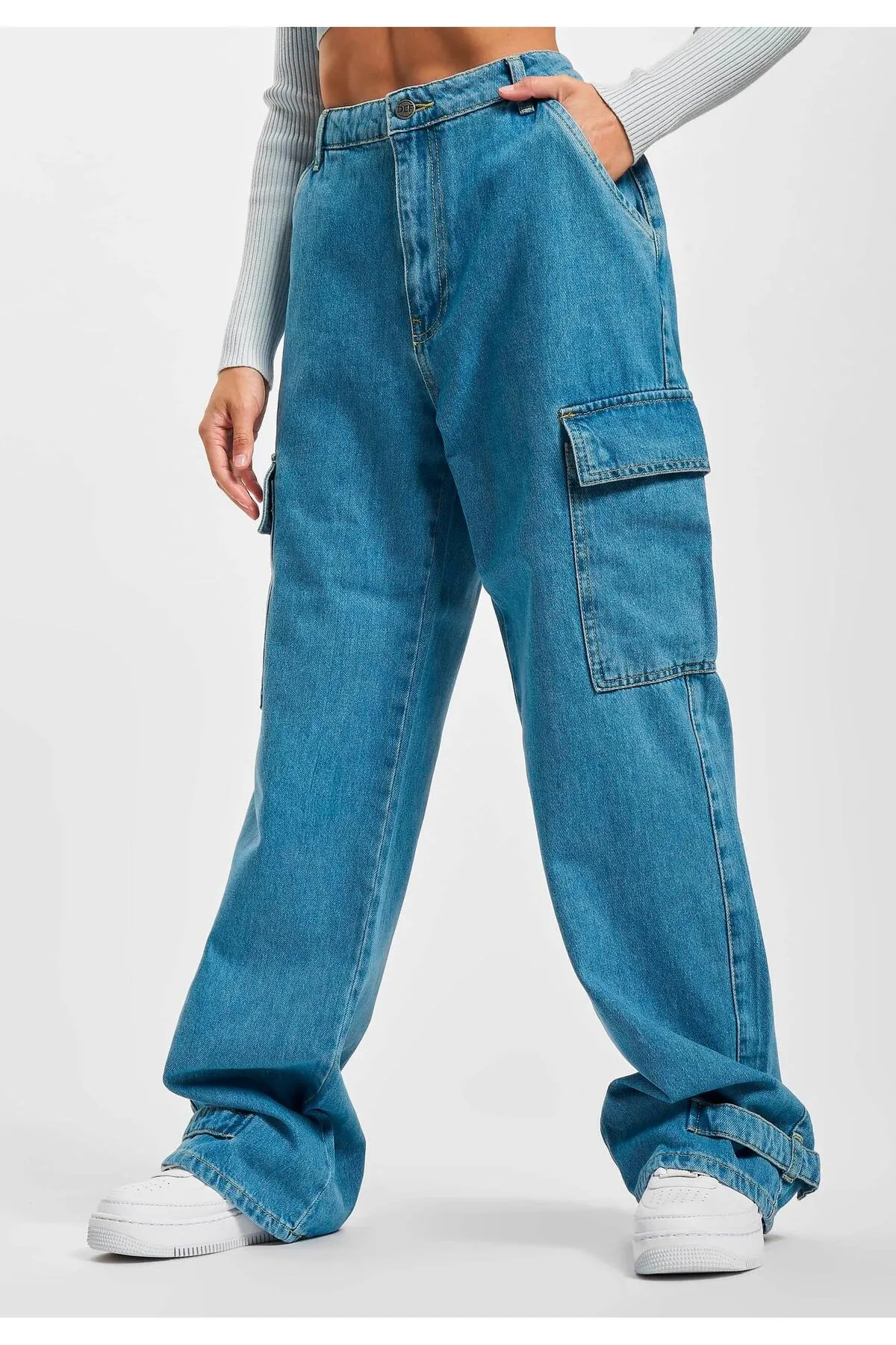 DEF  Damen DEF Cargohose Denim