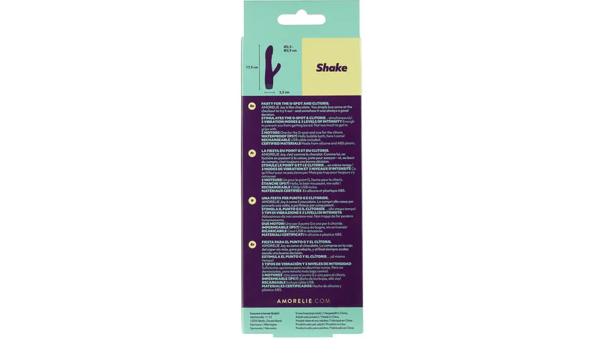 Amorelie Joy Vibrator Rabbit Shake