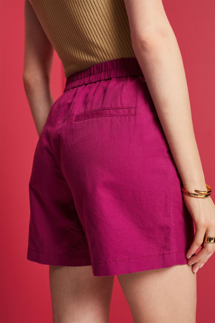 Pull-on-Shorts, Baumwolle-Leinen-Mix