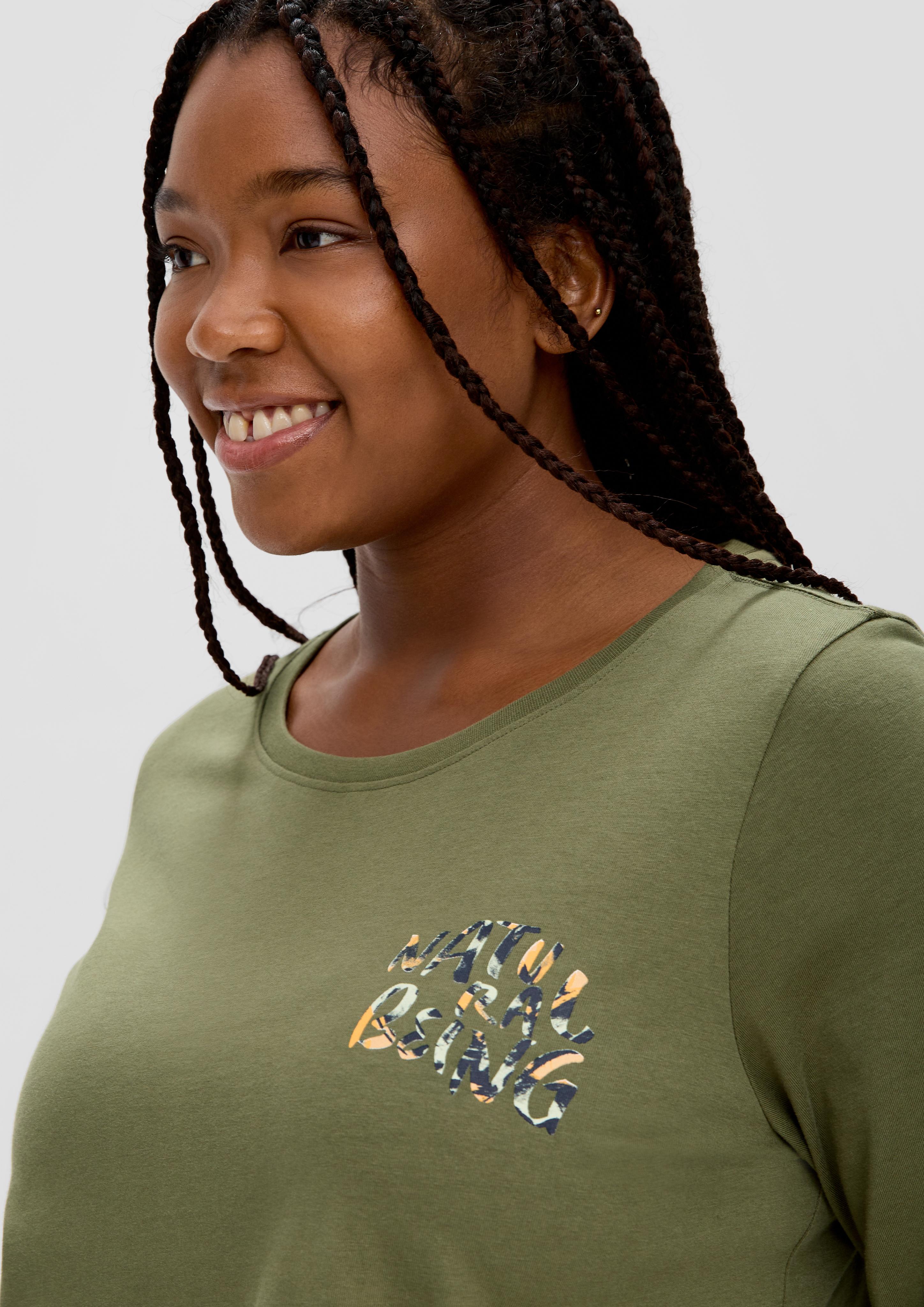 Longsleeve mit Flockprint-Detail  2135938-78D7
