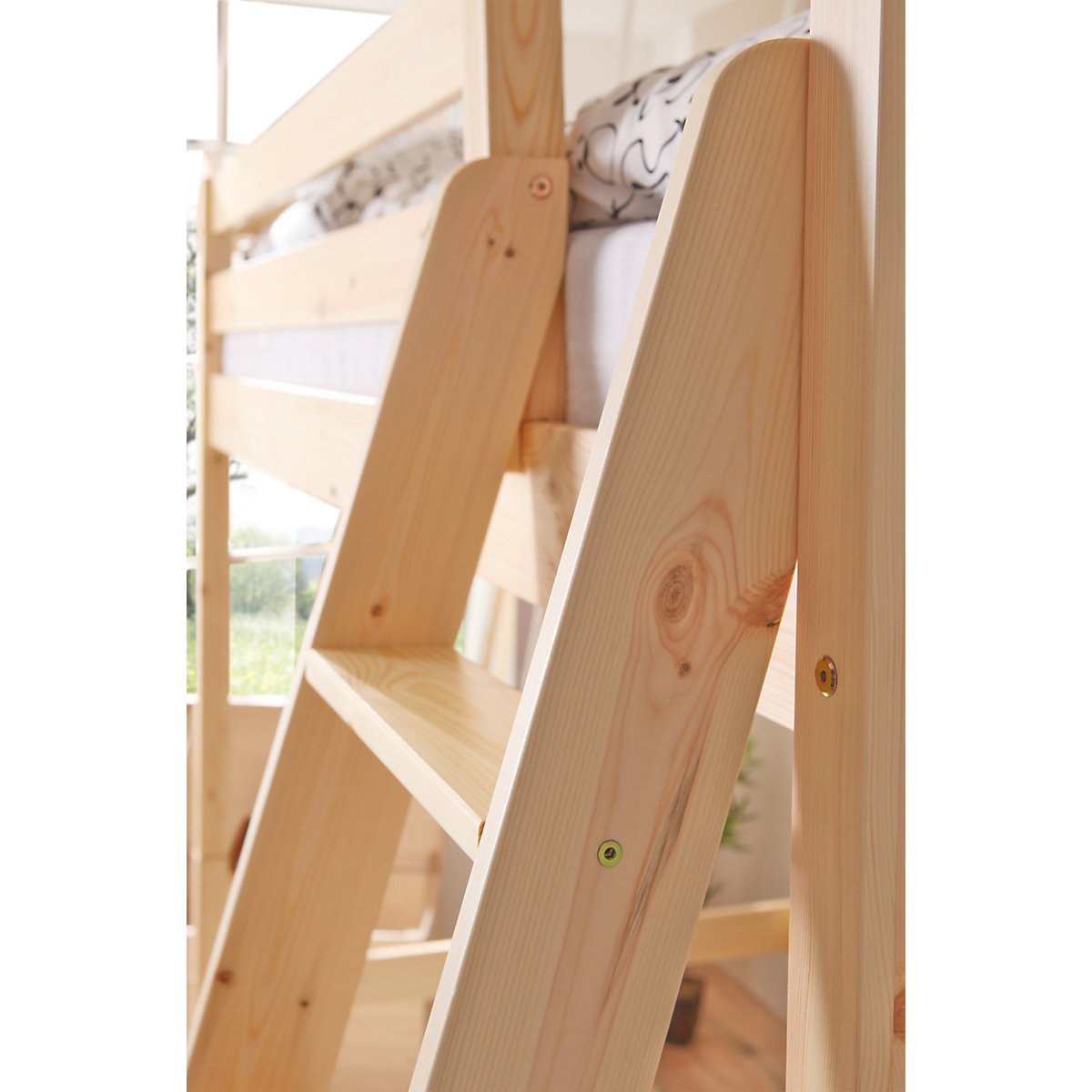 Hochbett Matthias 140 x 200 Kiefer Natur