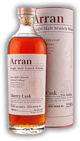 Arran Sherry Cask - The Bodega 55,8% Arran Sherry Cask - The Bodega 55,8% Sowohl luxuriös als auch elegant. 0,7	 Liter - Vol 55,8%