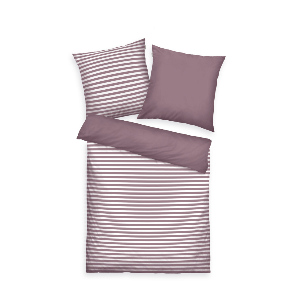 Bettwäsche Tom Tailor mauve/weiß