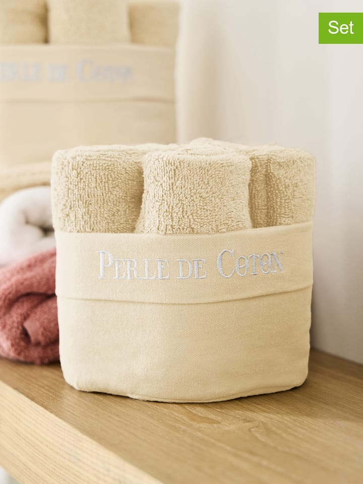 Soft by Perle de Coton 6er-Set: Gästehandtücher in Creme günstig kaufen 50x30 cm