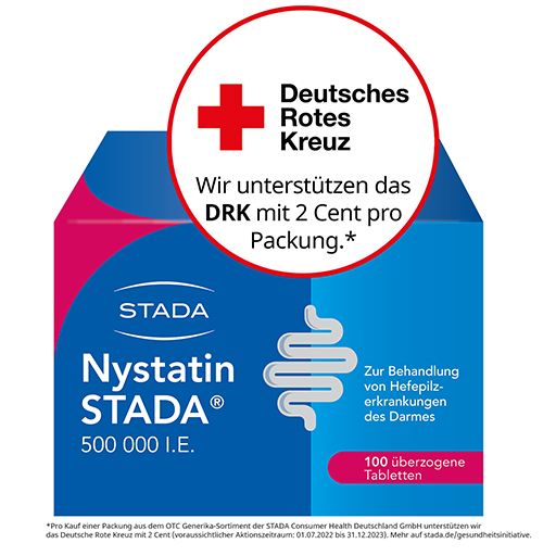 NYSTATIN STADA 500.000 I.E. überzogene Tab.  100 St  Tabletten, überzogen