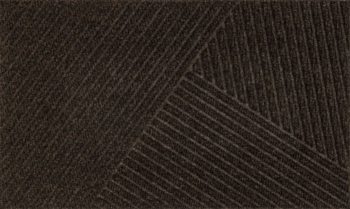 Fußmatte Dune Stripes Dunkelbraun 45 x 75 cm