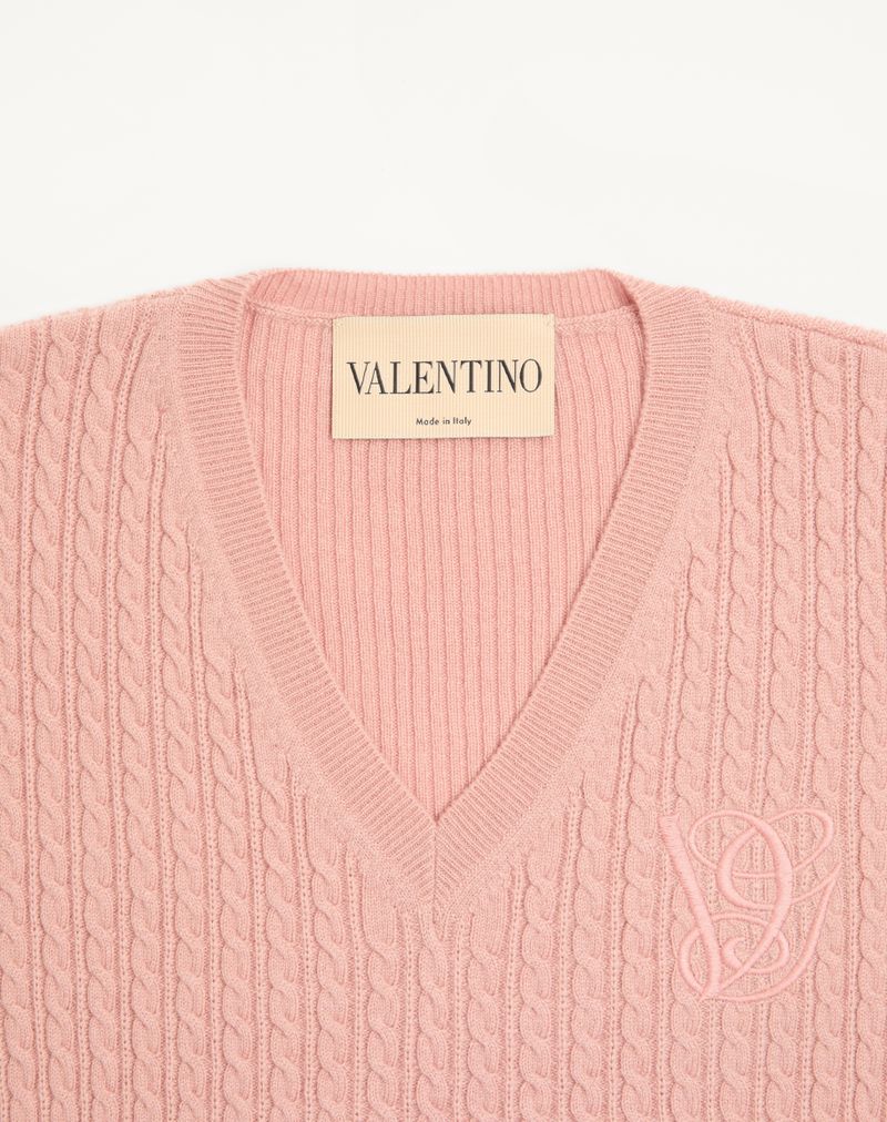 Suéter de cashmere bordado