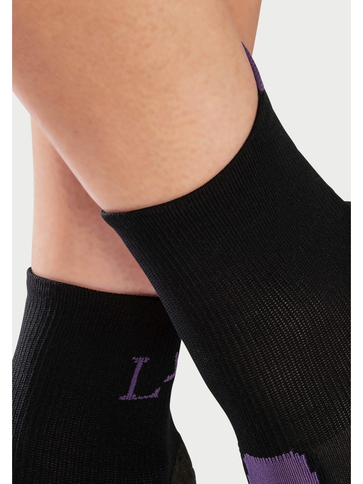 LASCANA ACTIVE Wandersocken in 1x schwarz-lila, 1x schwarz-rosa, 1x schwarz-grün günstig kaufen