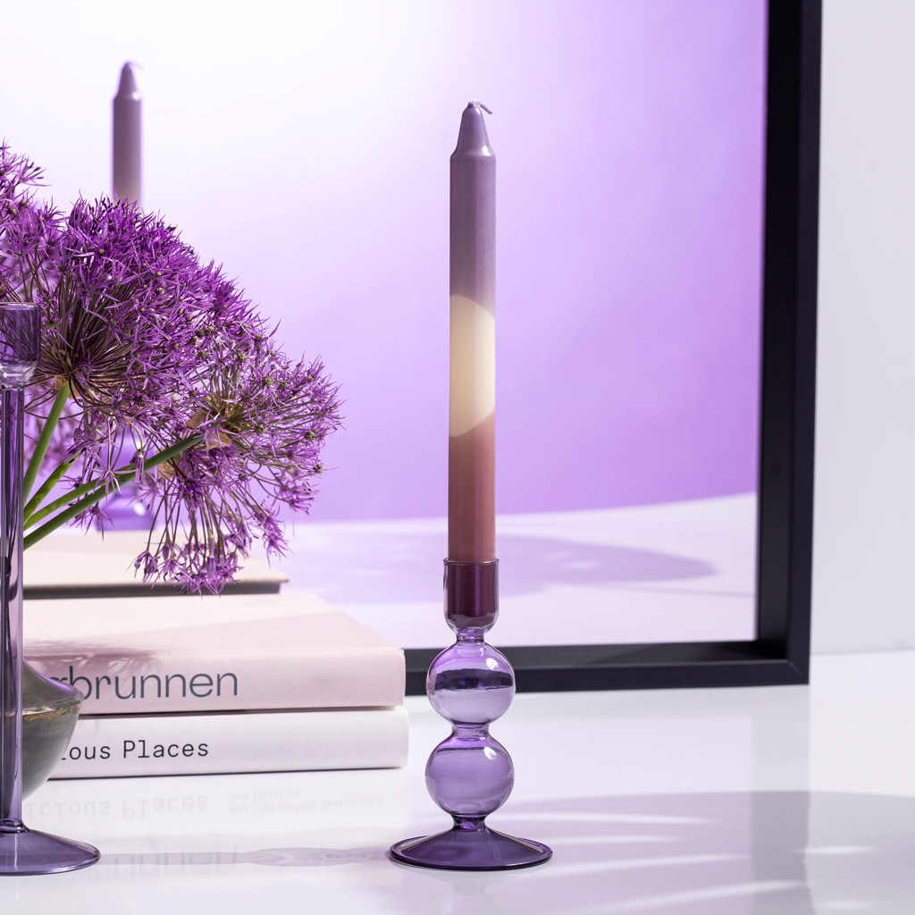 Stabkerze dip dye lavender. grape 2 Stk. Like Home