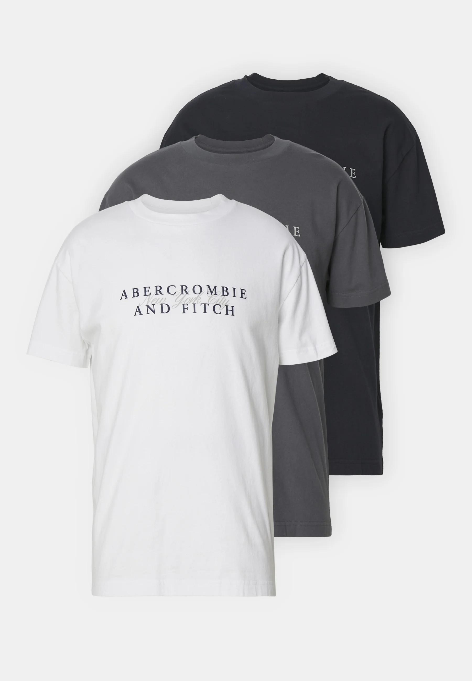 Abercrombie & Fitch CENTER CHEST PACK DE 3 - Camiseta con estampado