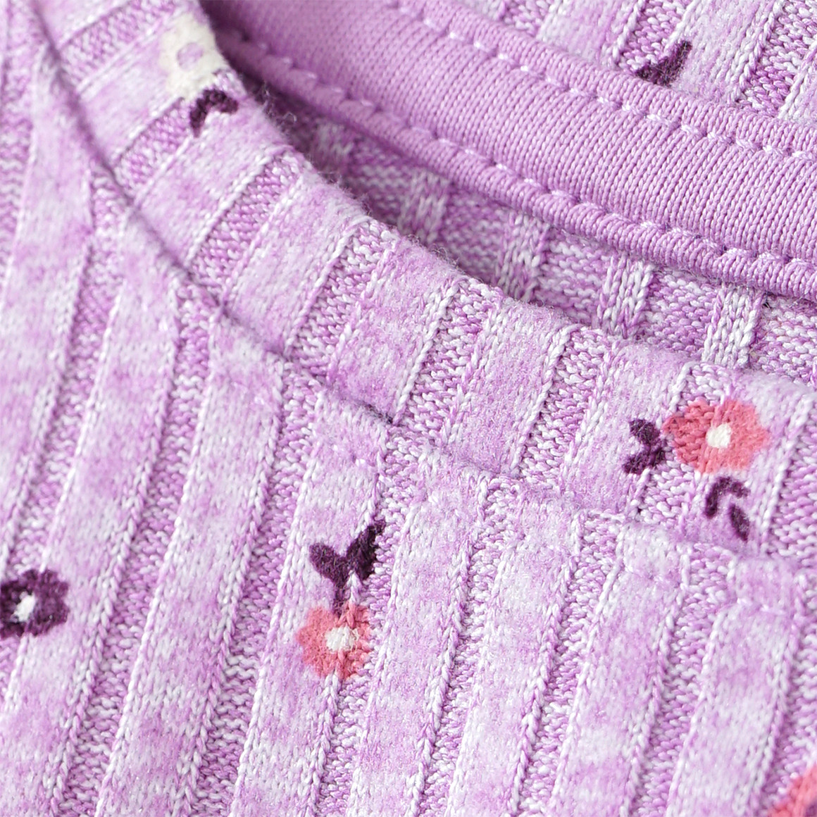 Mädchen Langarmshirt in Rippstruktur