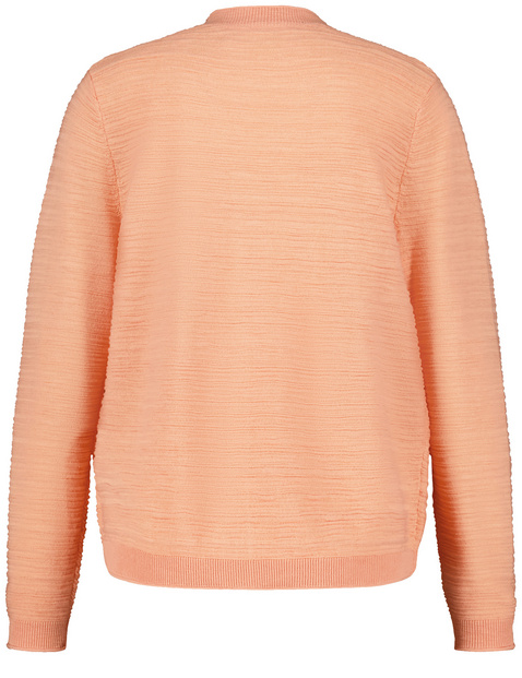 Offene Strickjacke aus Baumwoll-Leinen