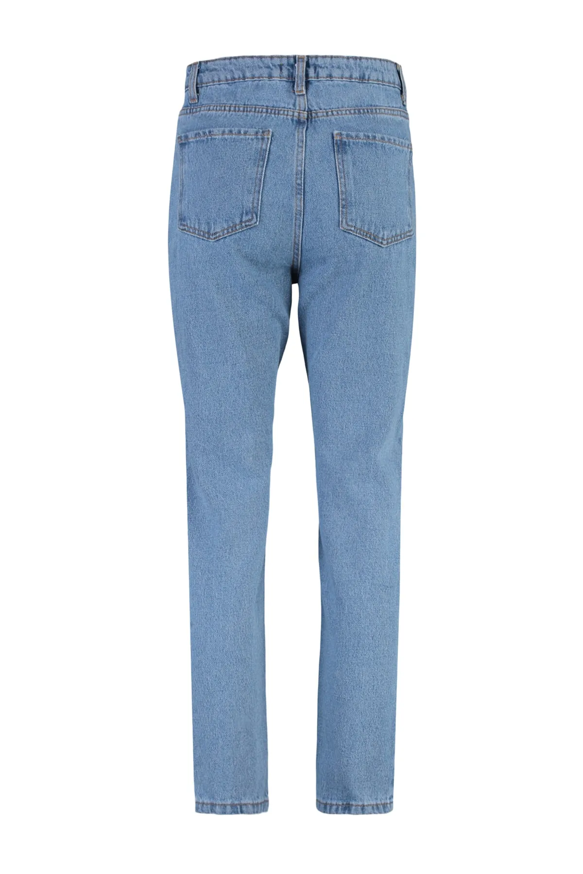 Trendyol Collection  Blaue High-Bel-Mom-Jeans TWOSS20JE0108