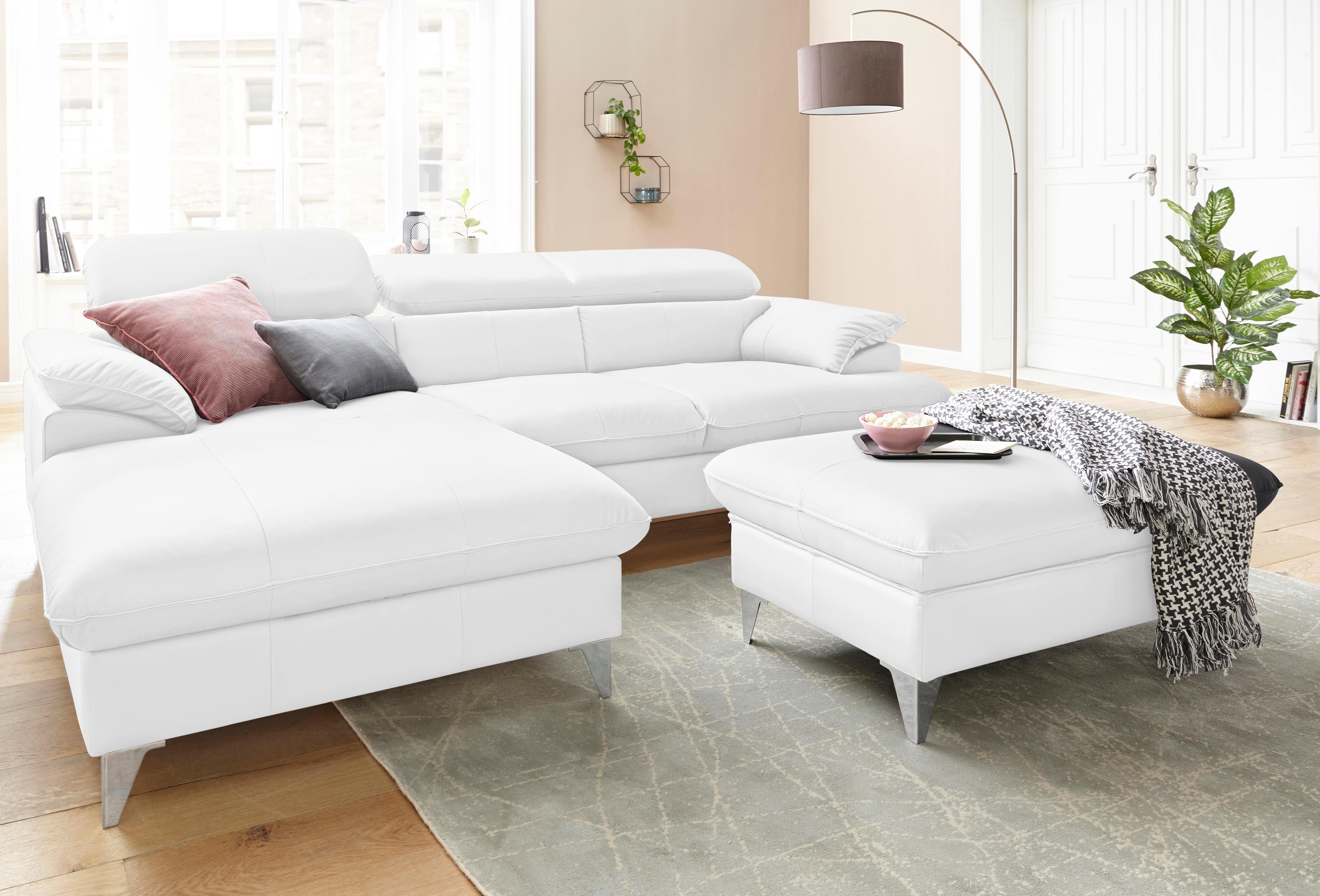 COTTA Ecksofa Caluso, inklusive Kopfteilverstellung, wahlweise mit Bettfunktion