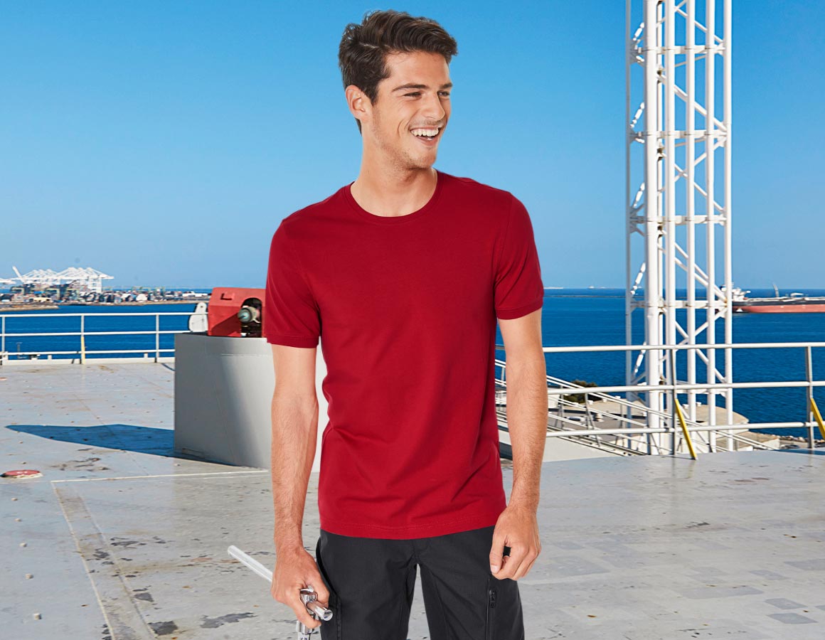 e.s. T-Shirt cotton stretch, slim fit