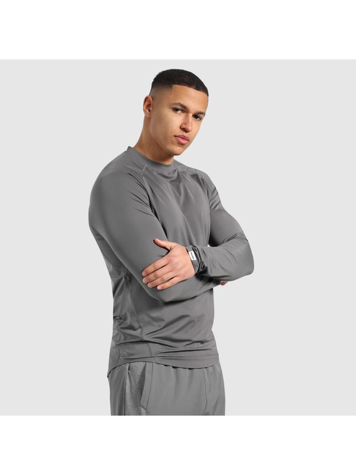 SMILODOX Longsleeve Powerfit in Anthrazit günstig kaufen