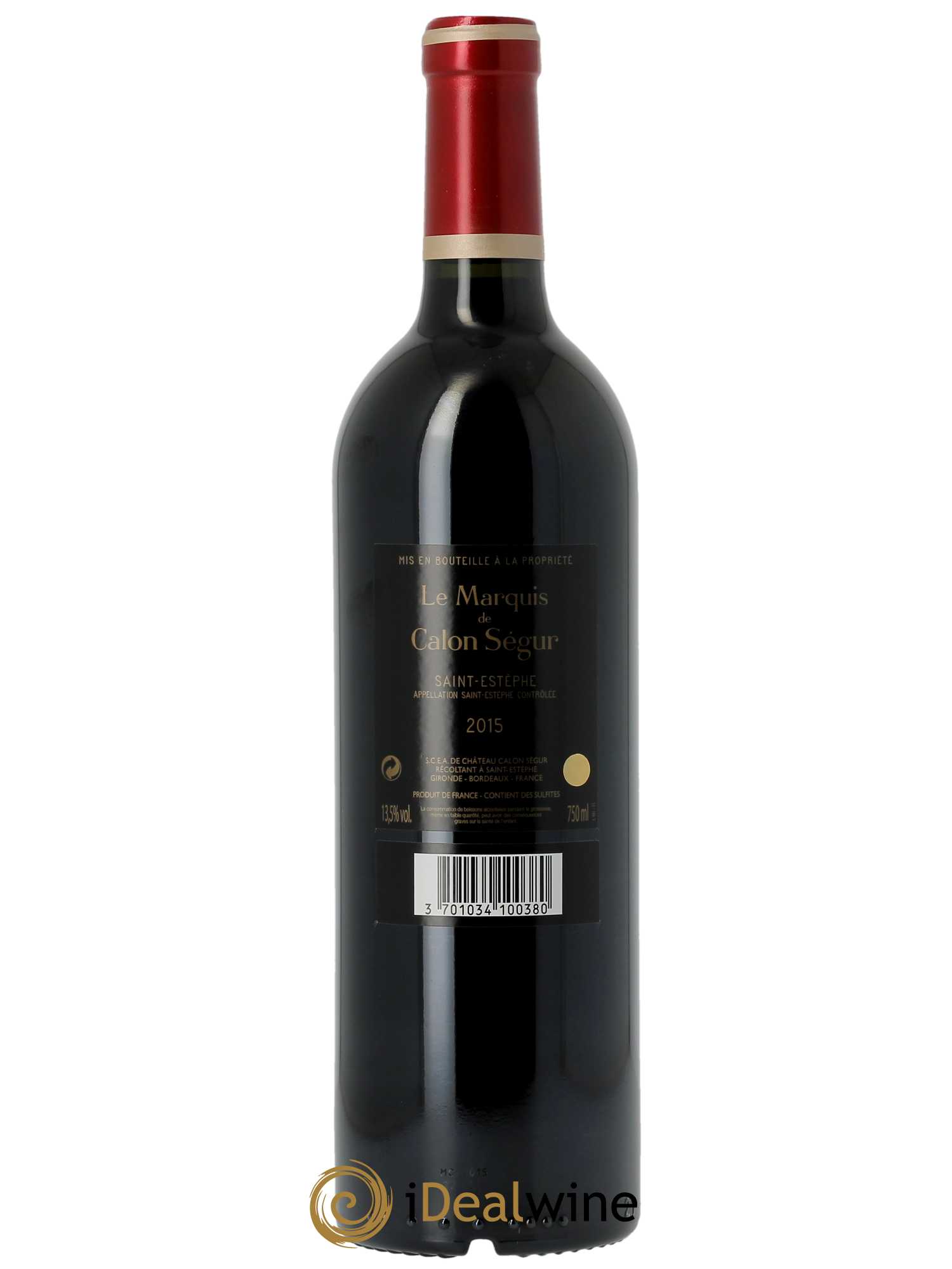 Marquis de Calon Second Vin  2015 - Lot de 1 Bouteille