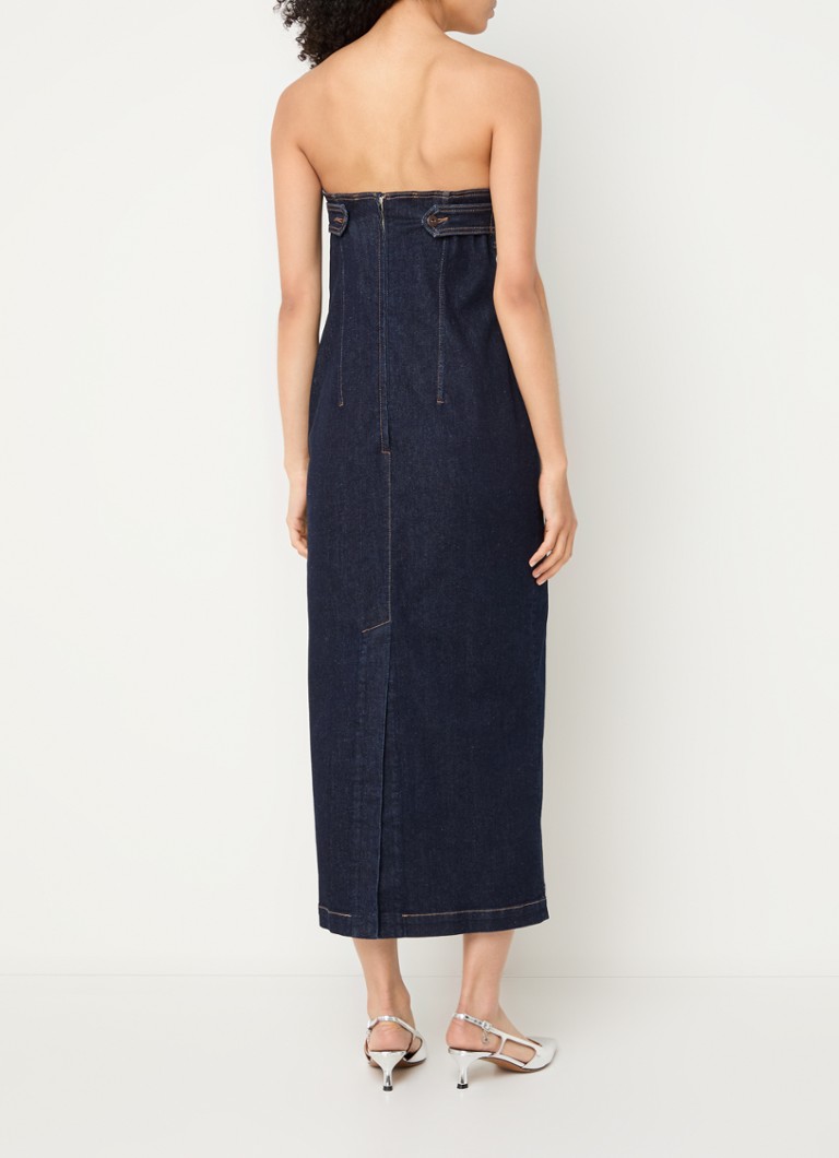 Vestido midi vaquero MaxMara Osol con abertura