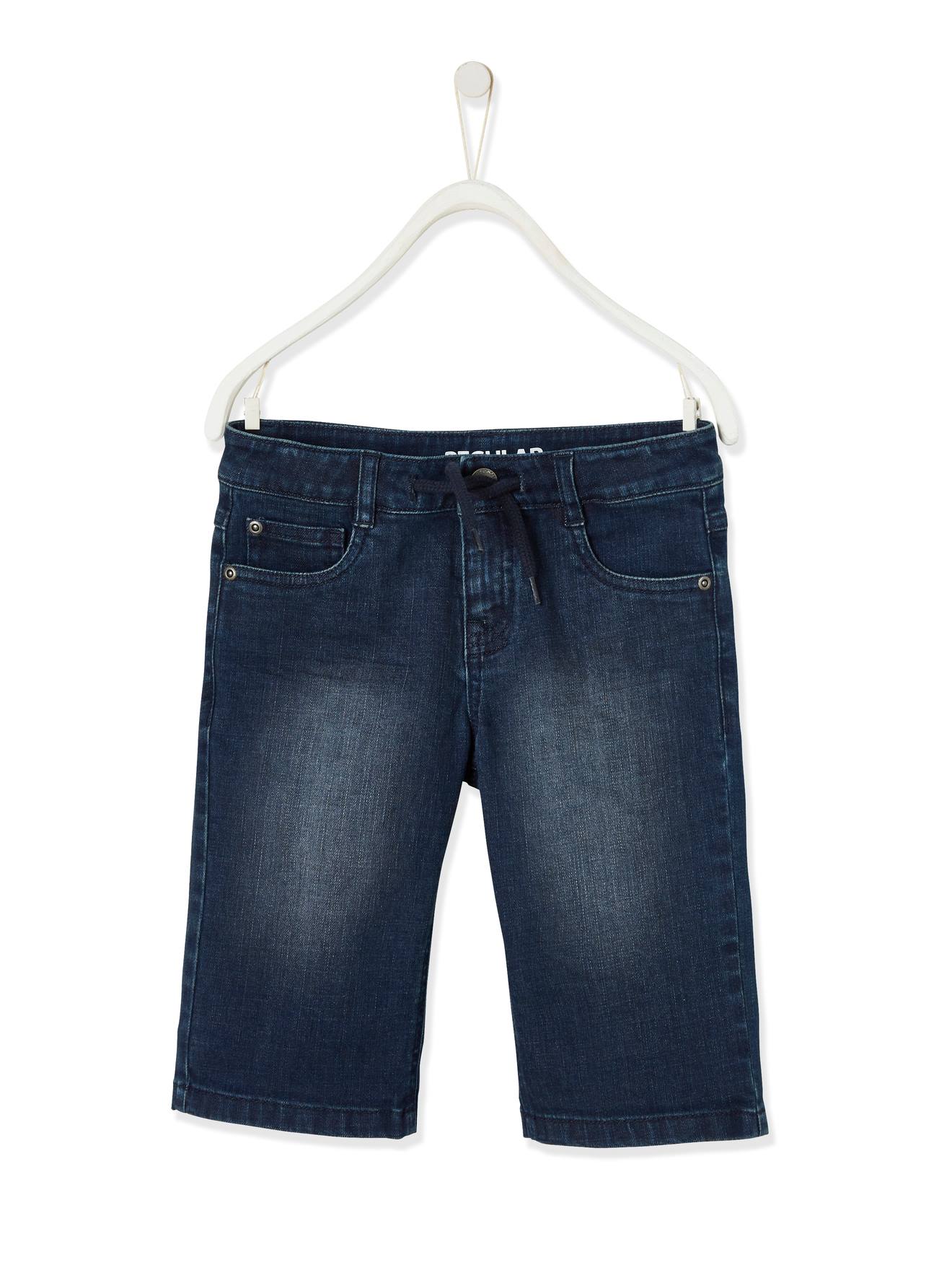 Bermuda en jean garçon denim gris