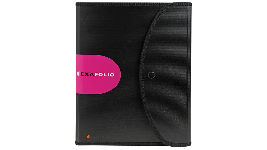EXACLAIR Ordnungsmappe Exafolio mit Notizblock und Tasche Exactive - 6 Fächer schwarz schwarz