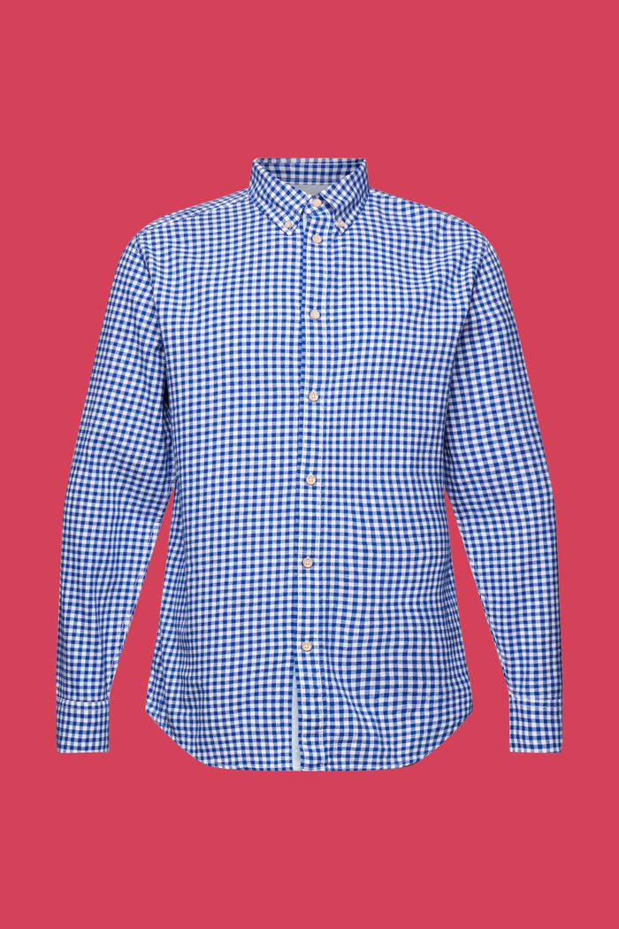 Button-Down-Hemd mit Vichy-Muster, 100% Baumwolle