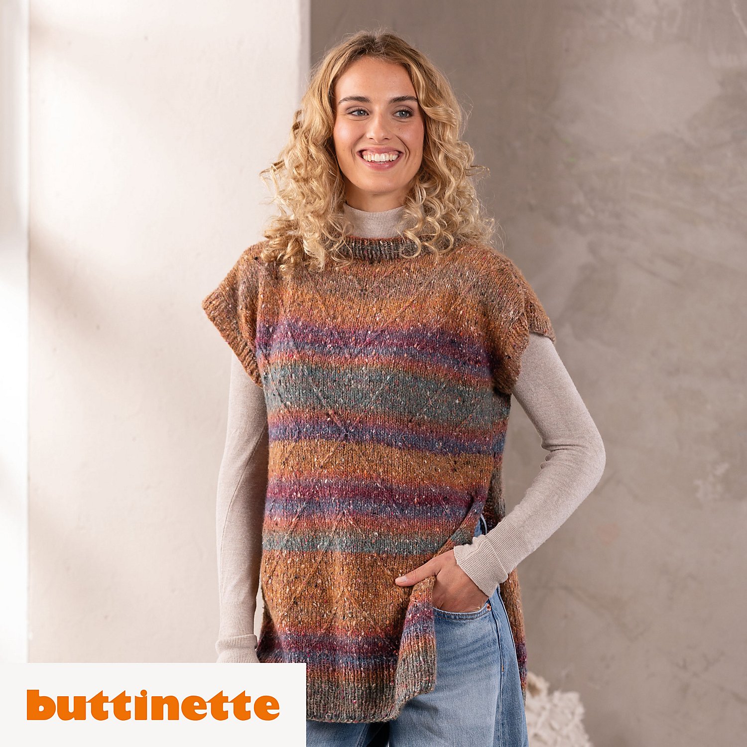 Strickanleitung – Longpullunder aus Woll Butt Rainbow Tweed