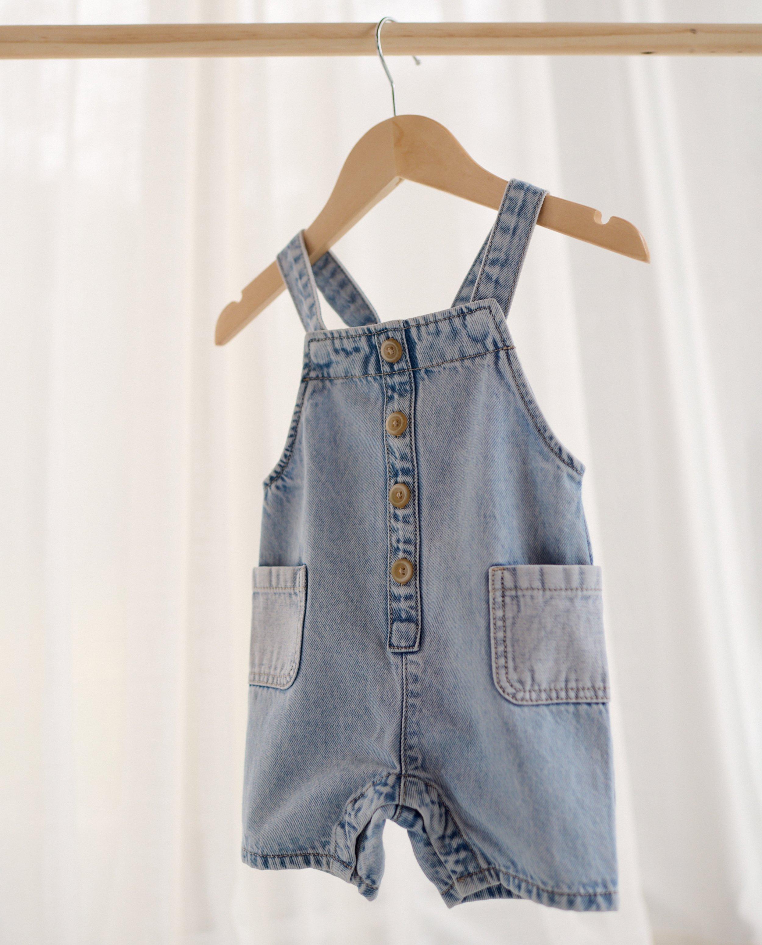 Nanja Massy Salopetă unisex din denim, baby lichtblauw