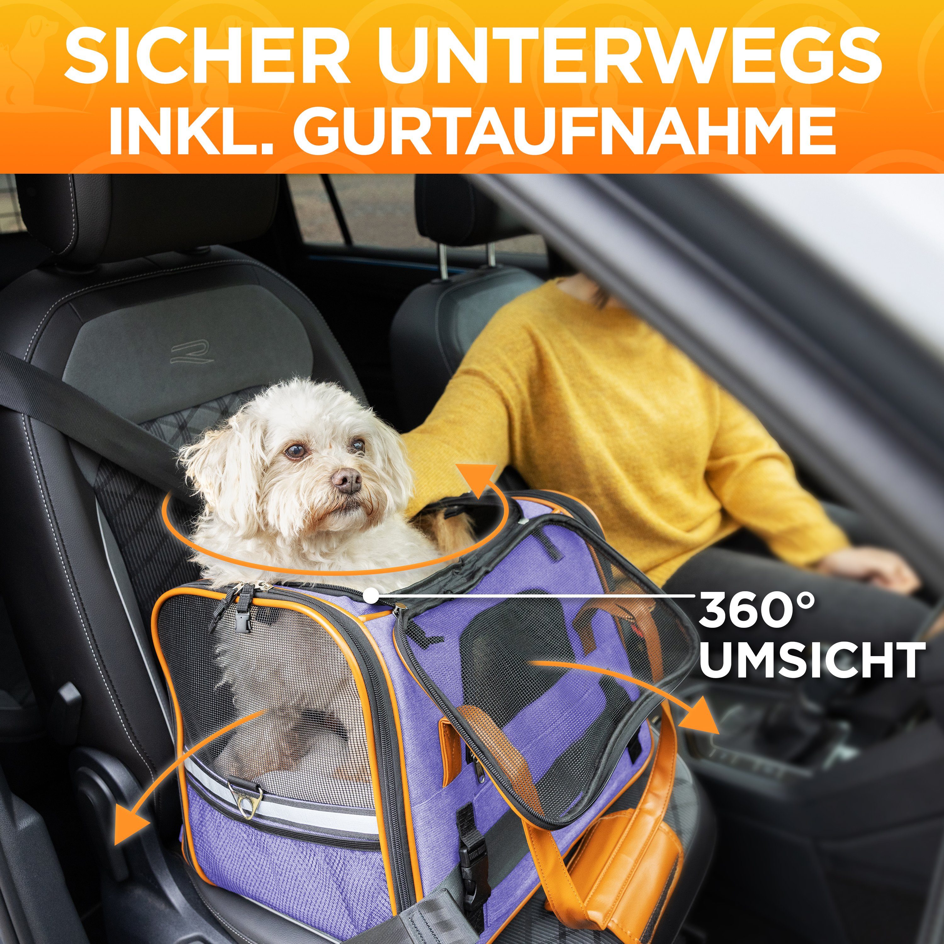 Tierhood Tiertransporttasche Faltbare Tragetasche für Hund & Katze Hundetasche - Katzentasche