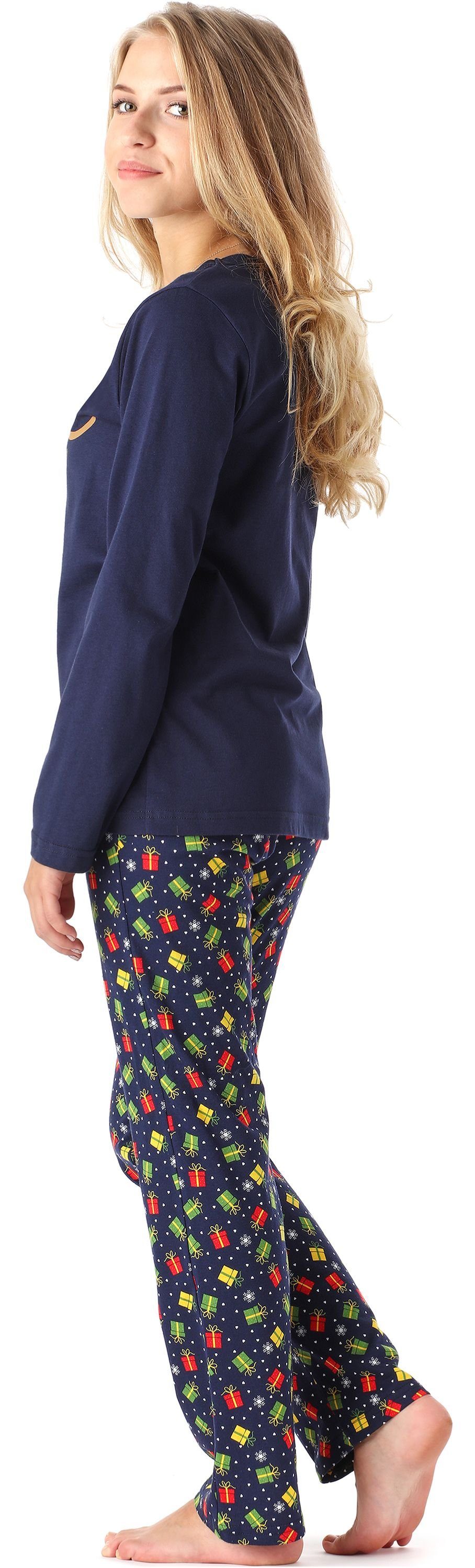 Merry Style Schlafanzug Damen Zweiteilieger Schlafanzug Pyjama Lang Winter MS10-192