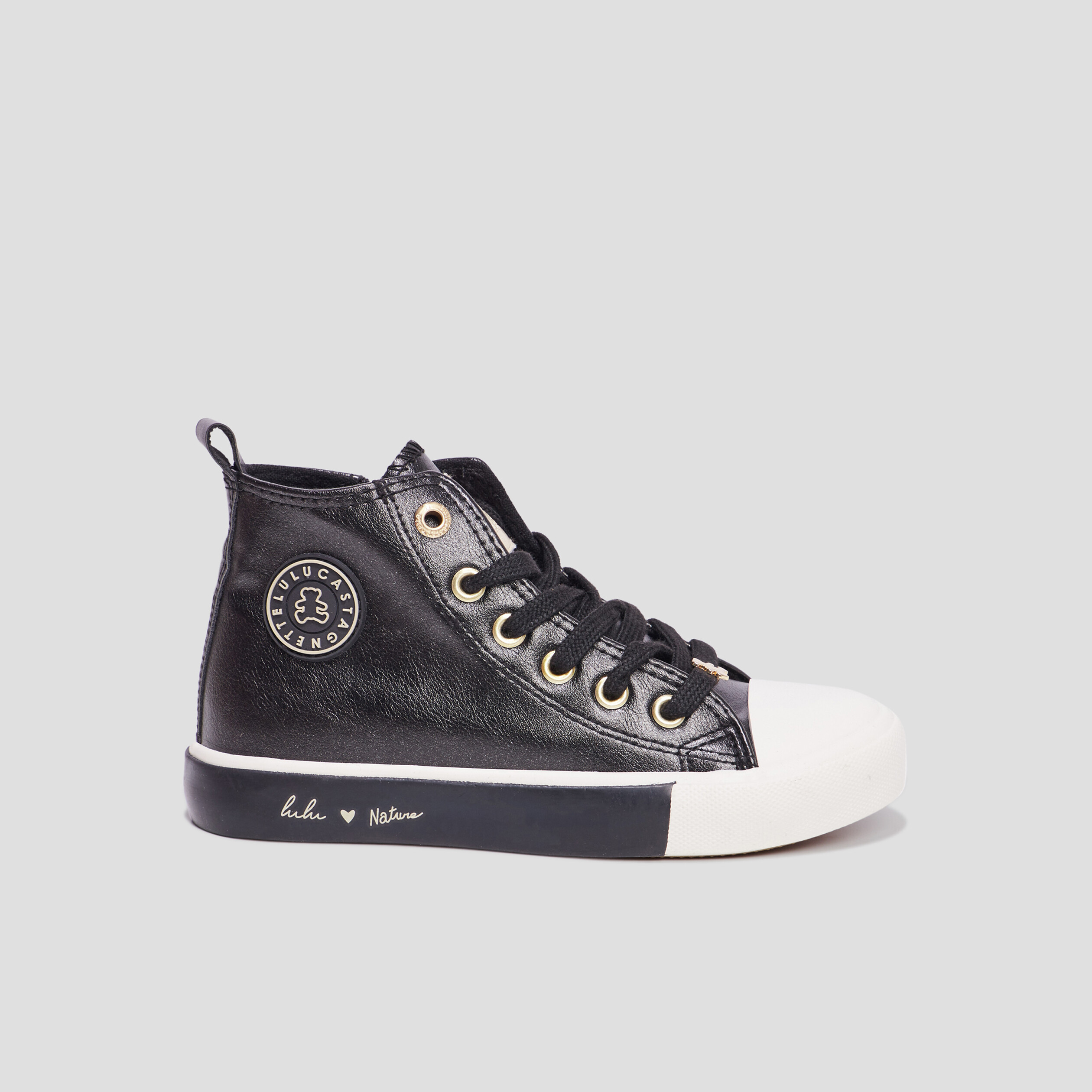 Baskets montantes Lulu Castagnette noir fille | La Halle