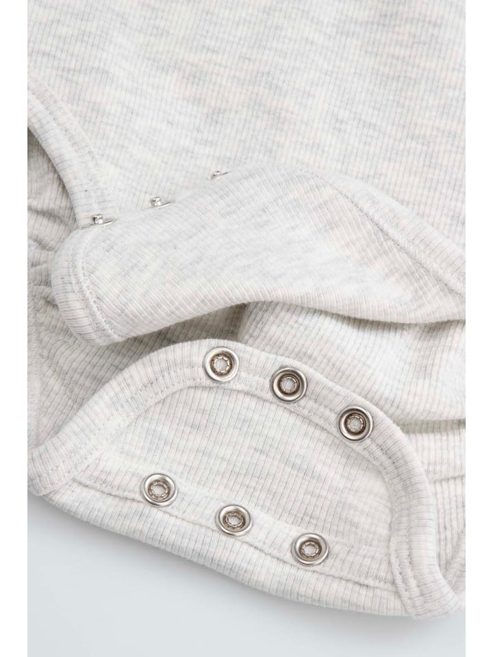 Coccodrillo Geripptes Langarm-Body in beige günstig kaufen