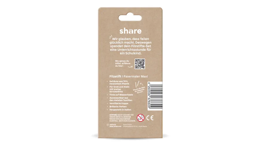 share Filzstifte Maxi 6er Set
